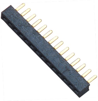Receptacle Assembly, 1.27mm Pitch, Single Row, Top Entry, 4.3mm Height