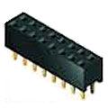 Receptacle Assembly, 1.27mm x 1.27mm Grid, Top Entry, 4.3mm Height