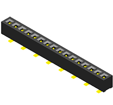Receptacle Assembly, 1.27mm Pitch, Single Row, Surface Mount, 2.1mm Height