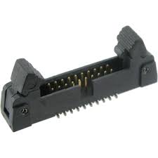 Shrouded Header / Box Header, Half Pitch, Surface Mount, 1.27mm x 1.27mm, Straight, with Ejectors