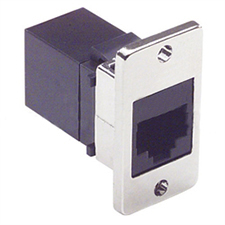 RJ45 CAT 5e Panel Mounted Coupler Kit, Non-Shielded Coupler, Bezel and Screws