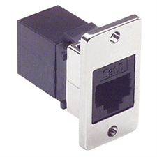 RJ45 CAT 6 Panel Mounted Coupler Kit, Non-Shielded Coupler, Bezel and Screws
