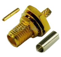 SMA Bulkhead Receptacle, 50 Ohm, For 1.37 Cable