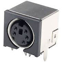 Mini Din Connector, 5 Position, Shielded, Snap Fit Termininal Tab