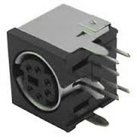 Mini Din Connector, 6 Position, Shielded, Snap Fit Termininal Tab