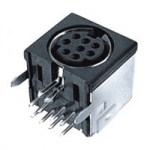 Mini Din Connector, 8 Position, Shielded, Snap Fit Termininal Tab