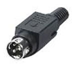 DC Power Plug, Mini Din, 3 Position