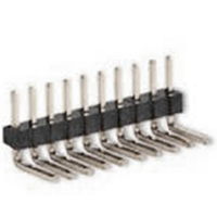 Unshrouded Male Header, 2.54mm Pitch, Right Angle, Single Row