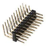 Unshrouded Male Header, 2.54mm Pitch, Through Hole, Triple Row, Right Angle