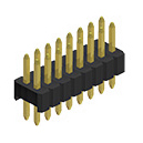 Unshrouded Male Header, 1.27mm Pitch, Through Hole, 1.27mm Row to Row, Double Row, Vertical, 0.40mm Sq. Post