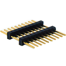 Unshrouded Male Header, 2.54mm Pitch, Through Hole, Single Row, Vertical, Double Insulator