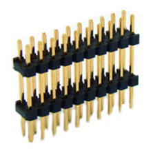 Unshrouded Male Header, 2.54mm Pitch, Through Hole, Double Row, Vertical, Double Insulator