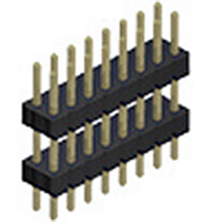 Unshrouded Male Header, 2.00mm Pitch, Through Hole, Double Row, Vertical, Double Insulator