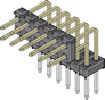 Unshrouded Header, 2.00mm Pitch, Right Angle, Double Insulator, 10mm Mating Length, 2.80mm Solder Tail