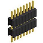Unshrouded Male Header, 1.27mm Pitch, Through Hole, Single Row, Vertical, Double Insulator