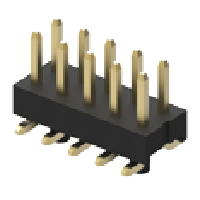 Unshrouded Male Header, 2.54mm Pitch, Surface Mount, with Mounting Post