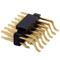 Unshrouded Male Header, 2.54mm Pitch, Surface Mount, Double Row, Right Angle, without Mounting Post