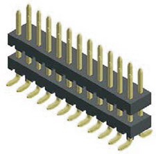 Unshrouded Male Header, 2.00mm Pitch, Surface Mount, Double Row, Double Insulator