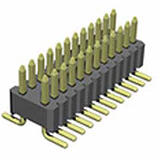 Unshrouded Male Header, 1.27mm Pitch, Surface Mount, Vertical, Double Row, 2.54 Row to Row