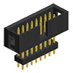 Unshrouded Male Header, 2.54mm Pitch, Single Insulator w/ 4 Sided Shroud