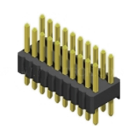 Unshrouded Male Header, 0.8mm x 1.2mm, Dual Row, 02-100 Contacts, Single Insulator, Thru Hole