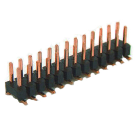 Pin Header, 0.8mm x 1.2mm, Dual Row 02-100 Contacts,  Single Insulator, Straight, Surface Mount