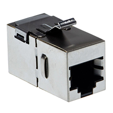 RJ45 Modular Coupler Jack, Shielded, CAT 3, Standard Orientation