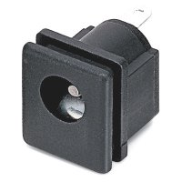 DC Power Jack, Straight, Thru Hole, Vertical Mount, Solder Tail, w/Panel Flange, 2.0, 2.5mm Pin Diameter