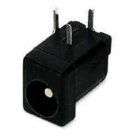 DC Power Jack, Right Angle, Thru Hole, Tapered PC Tail, 2.0, 2.5mm Pin Diameter