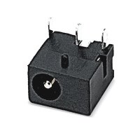 DC Power Jack, Right Angle, Thru Hole, Wide Body, Solder Tail, 1.0 , 1.3mm Pin Diameter