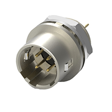 Circular Quick Lock Connector (Push / Pull Type), Size 7, Plug, PCB Mount Termination
