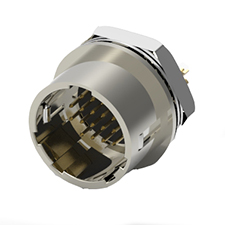 Circular Quick Lock Connector (Push / Pull Type), Size 13, Plug, Panel Mount, Solder Cup Termination
