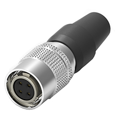 Circular Quick Lock Connector (Push / Pull Type), Size 7, Cable Receptacle, Solder Cup Termination