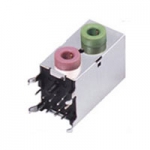 Stereo, Earphone, Audio Jack, 3.5mm, Fully Shielded - Double Stack, Pantone Color (577C, 701C)