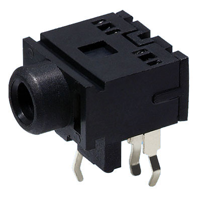 Stereo, Earphone, Audio Jack, 3.5mm, Thru Hole, Body Width (12.0mm), Short Body (11.5mm), All Plastic