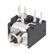 Stereo, Earphone, Audio Jack, 3.5mm, Thru Hole, Body Width (12.0mm), Short Body (11.5mm), Non Threaded