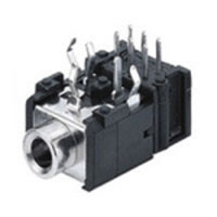 Stereo, Earphone, Audio Jack, 3.5mm, Thru Hole, Body Width (12.0mm), W/Metal Bushing and Switch