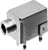 Stereo, Earphone, Audio Jack, 3.5mm, Fully Shielded, 12.7mm High, 9.7mm Wide, All Metal Bushing with  M6.0-0.5 Threads, Inner Insulator in Various Colors