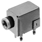 Stereo, Earphone, Audio Jack, 3.5mm, Fully Shielded, 12.7mm High, 9.7mm Wide, Metal Bushing with Insulator Cover on Outer Diameter