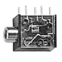 Stereo Jack 3.5mm, 12.3mm High, 8.1mm Wide,  All Metal Bushing  w/o Threads; Transparent Cover