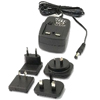 Switching Power Supply, Wallmount, Interchangeable, 12 Watt, Available Input Plugs: USA, Australia, UK, Europe