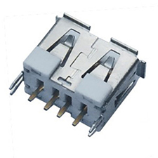 USB Type A, Vertical , Short Body, Thru Hole Mount, 10.00mm Height ;