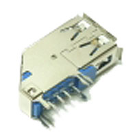 USB 3.0 Connector,  A Type, Female, Upright, 9 Position, Thru Hole