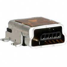 Mini USB, 5 Position, Right Angle Female, Surface Mount, Reverse Shell Orientation