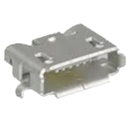 Micro USB Type AB , 5 Position, Female, Horizontal Surface Mount, With Plastic Locating Pegs, Thru Hole Shell Legs