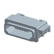 Micro USB, 5 Position, Mid Mount, Horizontal, Waterproof, Surface Mount, Plastic Peg, Side Mounting
