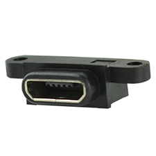 Micro USB Type B , 5 Position, Female , Waterproof, Horizontal, Surface Mount