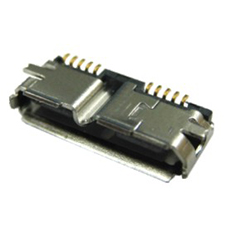 USB 3.0, Type B, 10 Position, Right Angle Receptacle, Surface Mount