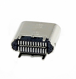 USB 3.1 Receptacle, Type C, Surface Mount Vertical, Type 2, with (1) SMT Point, 9.3mm Height