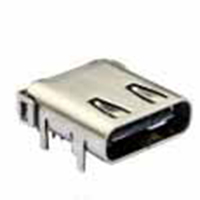 USB 3.1 Receptacle, Type C, Combo Thru Hole & Surface Mount Contacts, Thru Hole Shell Legs